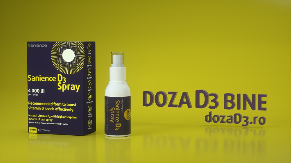 Sanience D3 Spray – spray cu Vitamina D3 naturală, recomandat în criza COVID-19