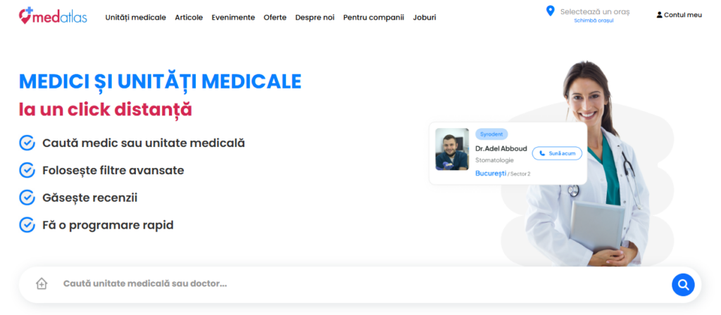 Ești manager în domeniul medical? Poți publica acum articole și joburi pe MedAtlas!