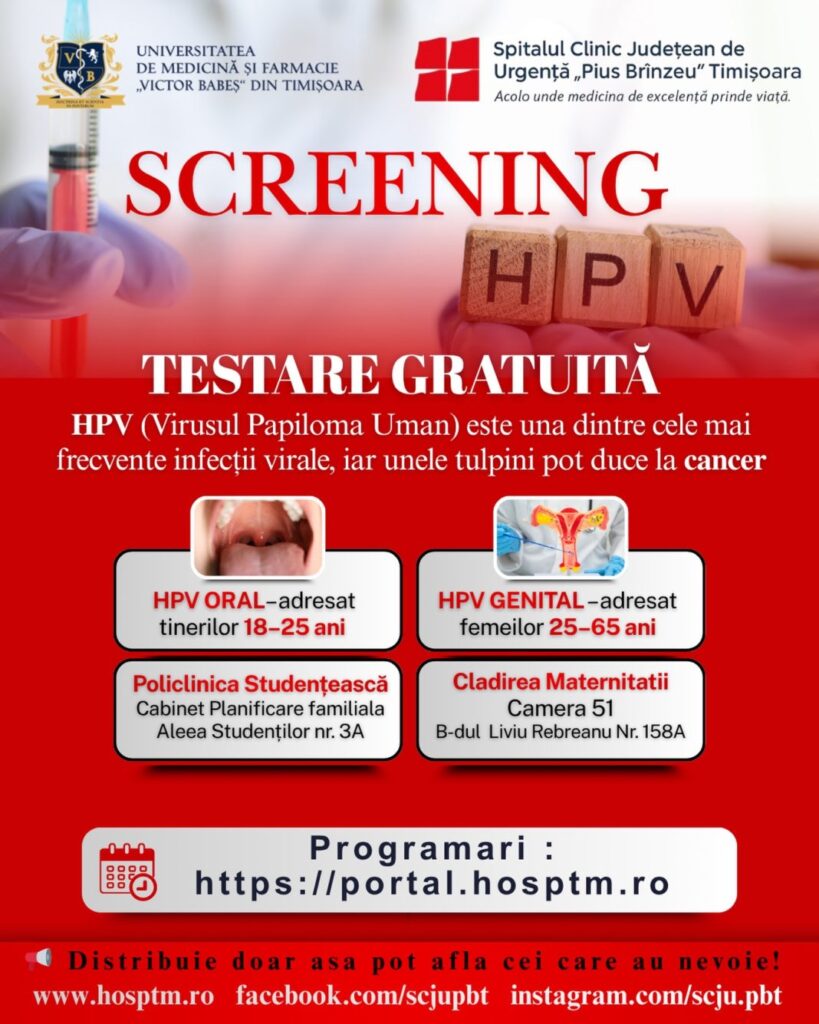 StiriTimis.ro – Testare HPV gratuită în Timișoara