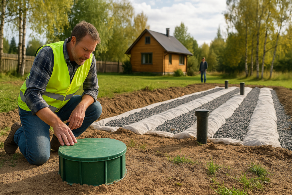 Cum funcționează o fosă septică, pas cu pas: de la intrare la câmpul de drenaj